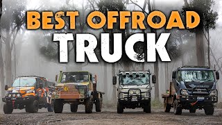 Truck 4x4 Battle UNIMOG vs IVECO vs HINO vs ISUZU [upl. by Ahsiym]