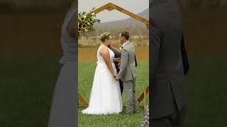 You may kiss your bride 🥰 Kentucky Wedding Videographer wedding weddingfilm weddingceremony [upl. by Nekal226]