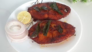 టేస్టీ వంజరం చేప ఫ్రై Vanjaram fish fry Vanjaram fish fry in telugu fish fry recipe [upl. by Alyda810]