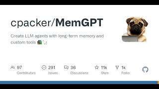 AI Podcast GitHub  cpackerMemGPT Letta fka MemGPT is a framework for creating stateful LLM [upl. by Maer]