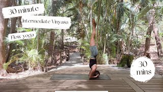 Intermediate vinyasa flow yoga  30 minutes [upl. by Esiouqrut842]