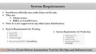 System Requirements to Install StackStorm  Automation with StackStorm [upl. by Lanfri]