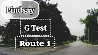 Lindsay G Test Route 1  G Test  Drive Test in Ontario [upl. by Karlan]