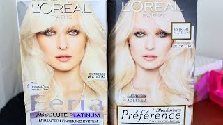 Rozjaśniamy włosy Loreal PLATYNOWY Blond  EXTREME PLATINUM Feriaamp Preference rozjaśnianie [upl. by Otilia]