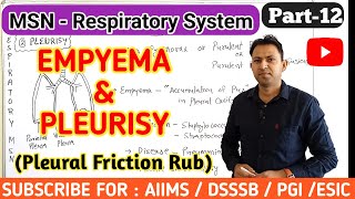 Empyema amp pleurisy  definition causes symptoms treatment  respiratory msn part12 [upl. by Ardnasxela]