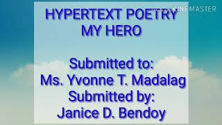 HYPERTEXT POETRY MY HERO😘💕😔 [upl. by Alyak]