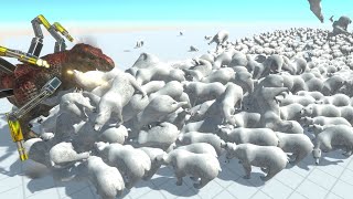 1000 Polar Bear vs TRex with Guns ARBS Animal Revolt Battle Simulator [upl. by Helse71]