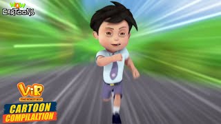 Vir School Race  Vir The Robot Boy Compilation 08  Season 01  Cartoon for Kids  spot [upl. by Rhea]