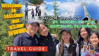 US Travel Guide 24 and 25 of 60 Visiting Mt Rainier and Exploring Seattle [upl. by Isbel]