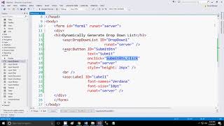Dynamically Generate Drop Down List in Asp DotNet [upl. by Astrix]