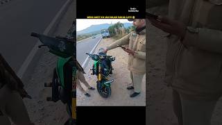 Road 🛣️ Rage With Police 👮 Police Pakad Liya 😟 bike rider police shorts ytshorts motovlog fun [upl. by Malvin]