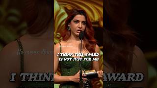 Samantha Award winning speech 😍🤩🙌👏🫶 samantha iifa2024 iifaawards2024 motivation goals words [upl. by Shaver509]