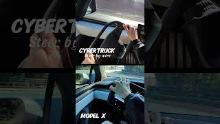 Steer by wire vs yoke on a roundabout cybertruck tesla [upl. by Hurleigh193]