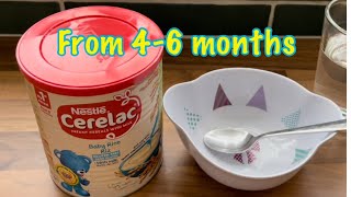 Review  How to make BABY RICE  Nestle CERELAC infant cereals with milk From 46 months [upl. by Aicilef]