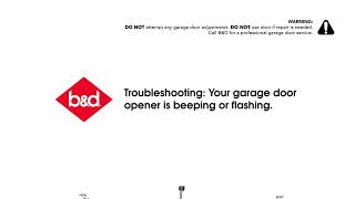 Troubleshooting your garage door opener beeping and flashing [upl. by Freedman760]