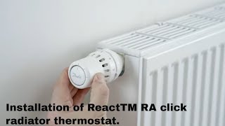 Installation of React™ RA click radiator thermostat [upl. by Adams253]