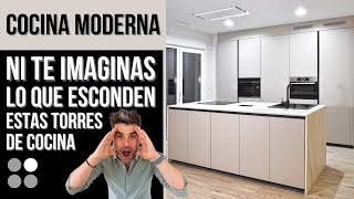 Cocina MODERNA ABIERTA con ISLA en Cashmere Cocinas CJR [upl. by Eekcaj]