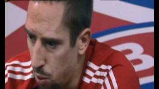 Franck Ribéry Interview en allemand 20100817 [upl. by Islaen159]