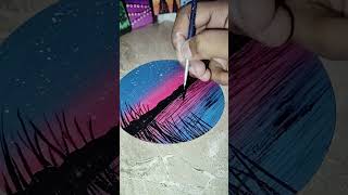 Night painting🎨painting acrylicpaiting paintingshorts [upl. by Sivle]