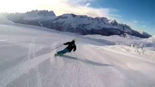 SKI CARVING CARVING SKIING  HEAD SKI  PASSO SAN PELLEGRINO  DOLOMITI SUPERSKI [upl. by Acirne223]