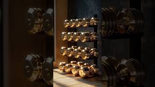 GoldPlated Dumbbell Set  Bullion Strength Luxury Weights [upl. by Iruahs]