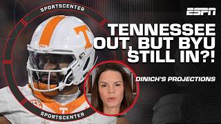 CFP PROJECTIONS 👀 Heather Dinich thinks Tennessee is OUT but BYU IS STILL IN  SportsCenter [upl. by Saretta607]