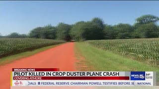 VIDEO Pilot dies in crop duster plane crash near Atmore [upl. by Dorisa222]