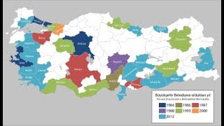 TÜRKİYEDEKİ BÜYÜKŞEHİRLER VE NÜFUSLARI [upl. by Emmeline]