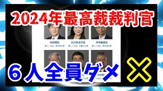 【国民審査】2024年最高裁裁判官 ６人全員ダメ × [upl. by Severen896]