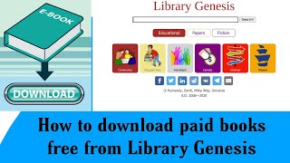 Download Books FreeHow to download paid books free from Library Genesis [upl. by Dray146]