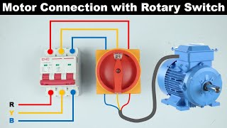 3 Phase Motor Connection with Rotary Switch ElectricalTechnician [upl. by Ezra]