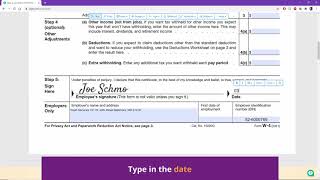 W4 How to sign and fill out your W4 form [upl. by Sac514]