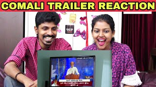 Comali  Official Trailer Reaction  Jayam Ravi Kajal Aggarwal  Hiphop Tamizha  Tamil couple [upl. by Acirret]