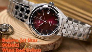 Grand Bulova Jet Star Precisionist 96B401 Wine Red 262 Khz High Precision [upl. by Ididn]