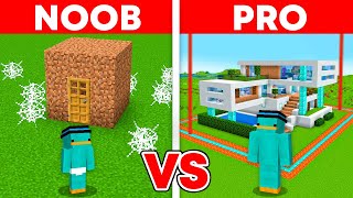 NOOB vs PRO Reto de Base MÁS SEGURA Para Proteger a mi FAMILIA en Minecraft [upl. by Oiramat]