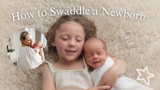 How to swaddle a newborn for a photo session [upl. by Ennairrek394]