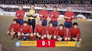 Kuusysi Lahti  Steaua 01  19031986  Champions Cup  Quarters finals [upl. by Honig]