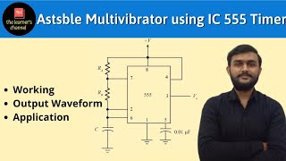 Astable Multivibrator using IC 555 timer  in Hindi [upl. by Gussy]