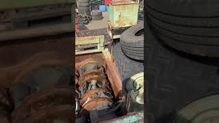 Triple S Tire Shredder Eats Passenger and Truck Tires heavyequipment recycling tires [upl. by Katey857]