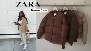 HUGE ZARA TRYON HAUL  AUTUMNWINTER STAPLES  STYLEDBYJMARIE [upl. by Natika]