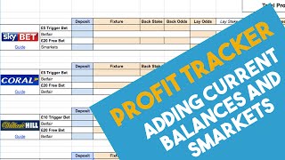 Matched Betting Spreadsheet  Adding Your Current Balances amp Smarkets [upl. by Erle58]