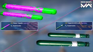 Poison Torpedo VS Torped 62 533mm  Torpedoes Comparison  Modern Warships [upl. by Nodnalb]