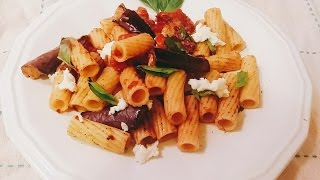 Sicilian Pasta alla Norma  Rigatoni with eggplant amp tomatoes  Episode 61 [upl. by Hermann]