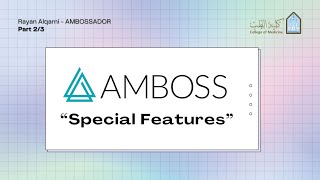 AMBOSS Special Features [upl. by Adgam]