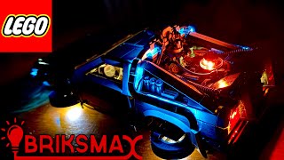 Lego DeLorean Timelapse Briksmax Light Kit [upl. by Schoenfelder384]