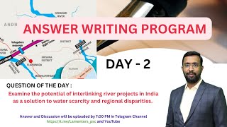 Interlinking of Rivers II Answer writing program II UPSC II APPSC II TSPSC [upl. by Sibyl]