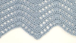 Learn How to Crochet a Stunning Lacey Ripple stitch in Minutes [upl. by Wilbur]