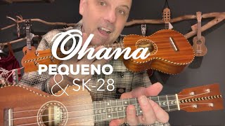 Ohana pequeno sopranino ukulele amp SK28 sopraan ukulele [upl. by Mcnamara135]