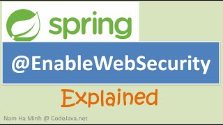 Spring EnableWebSecurity Annotation Explained [upl. by Irv]