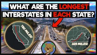 Whats Every US States Longest Interstate [upl. by Prosperus]